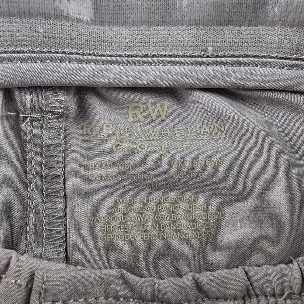 Rorie Whelan Golf Boys Gray Performance Shorts Size XXL 16 Elastic Waist‎ Casual